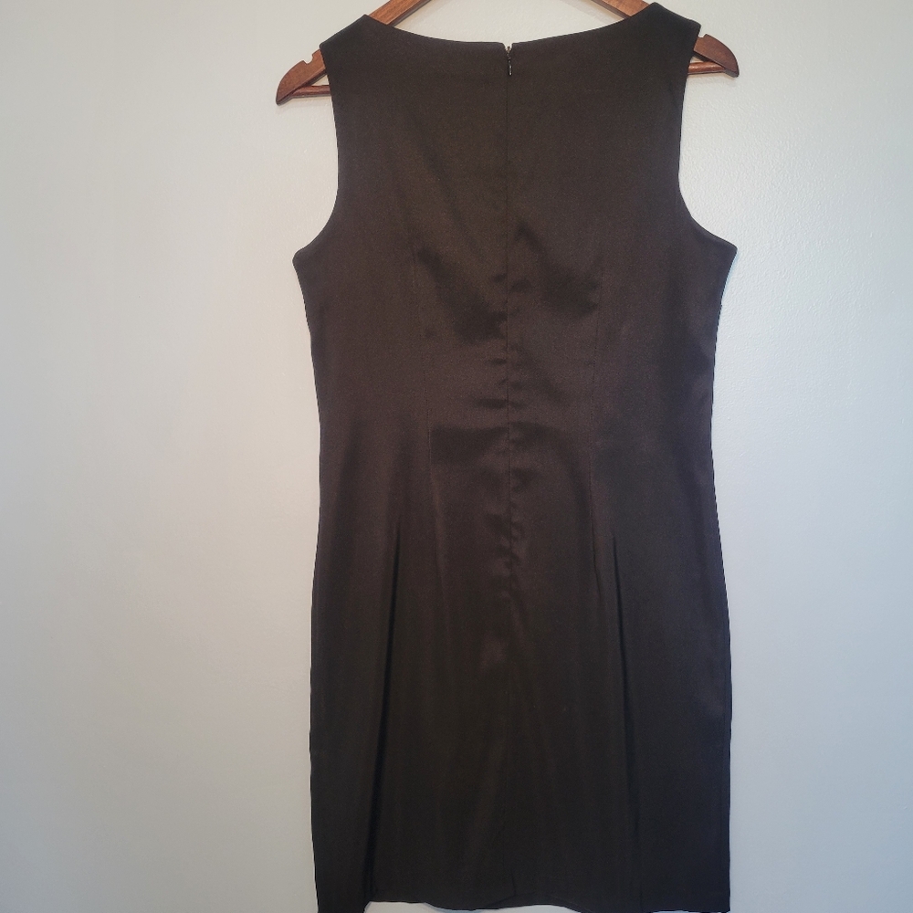 ABG Black Sleeveless Sheath Dress Womens Size 8 Fully Lined - Picture 3 of 10